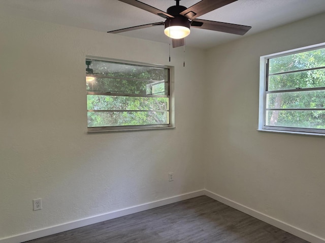 220 W Indies Rd, Tavernier, FL 33070 - empty room featuring a ceiling fan and wood finished floors