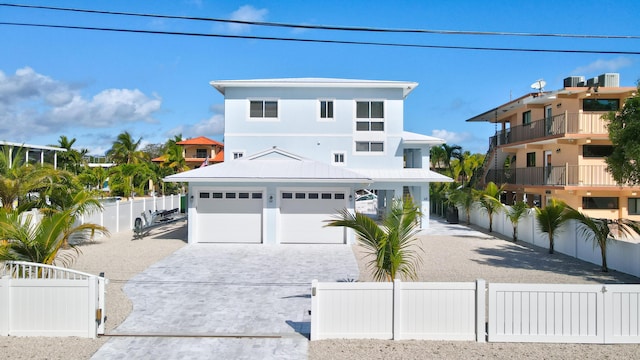 view of front facade with a garage