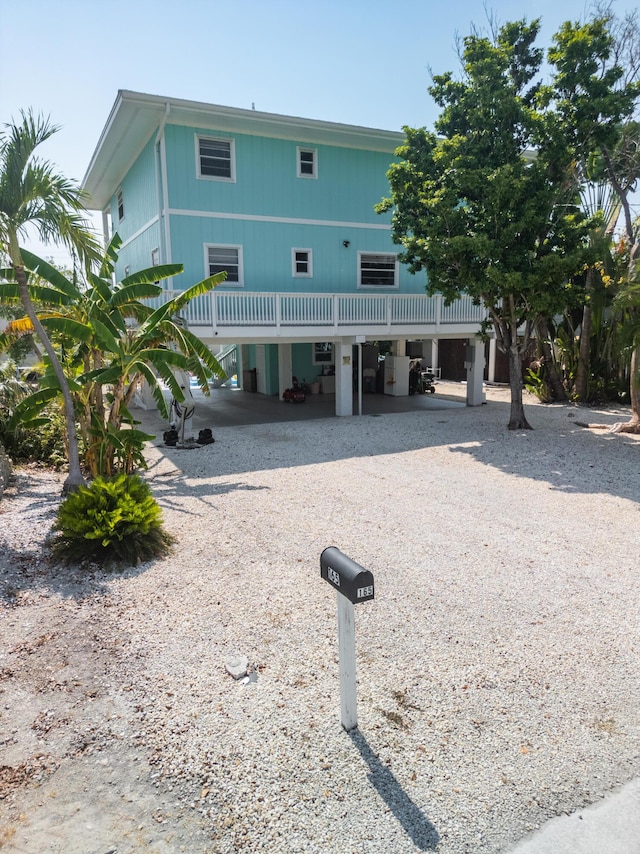 beach home with a carport