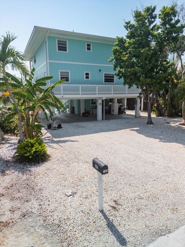 beach home with a carport