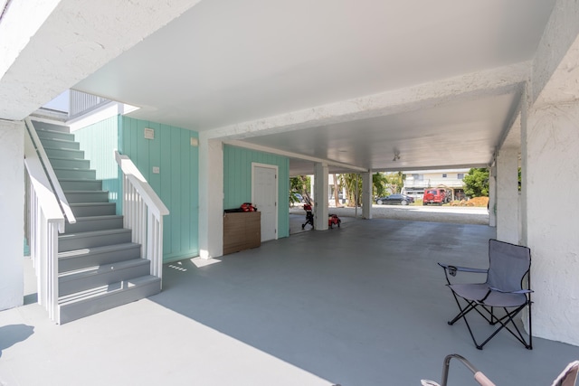 view of patio / terrace featuring a carport