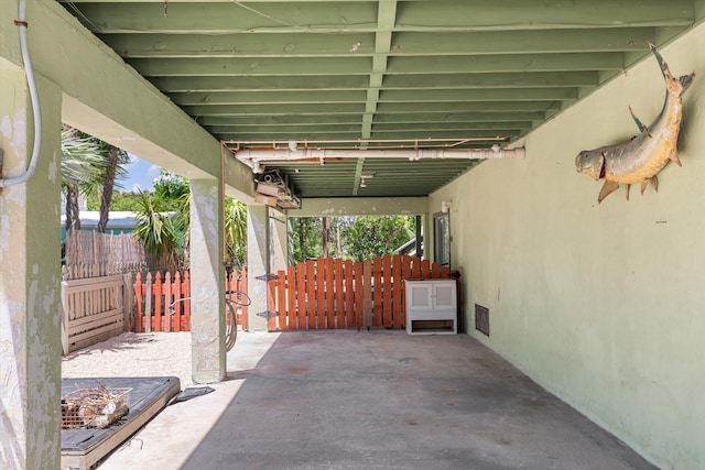 view of patio with fence