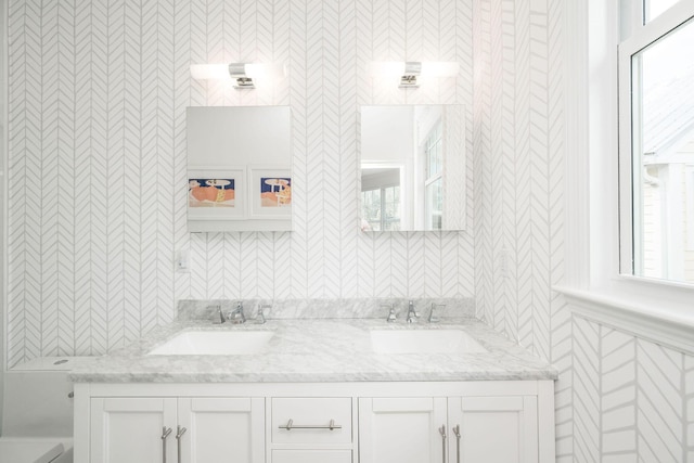 106 Admirals Ln, Key West, FL 33040 - full bathroom featuring plenty of natural light and double vanity