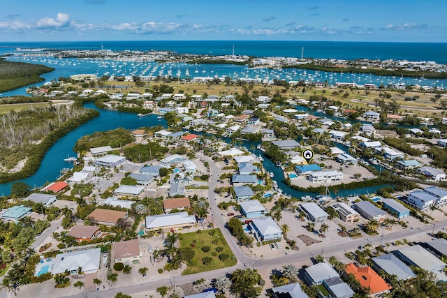 444 Calle De Luna, Marathon, FL 33050 - drone / aerial view with a residential view and a water view