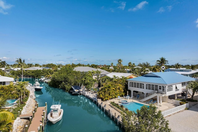 444 Calle De Luna, Marathon, FL 33050 - drone / aerial view featuring a water view