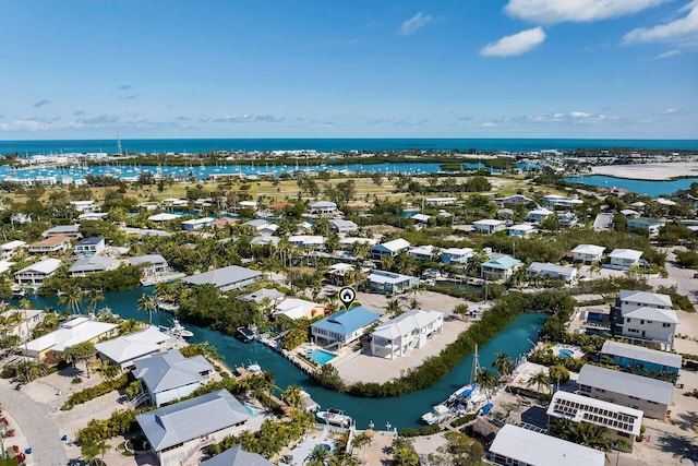 444 Calle De Luna, Marathon, FL 33050 - aerial view featuring a residential view and a water view