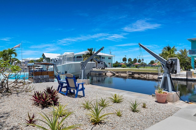 31135 Hollerich Dr, Big Pine, FL 33043 - water view with a dock and boat lift
