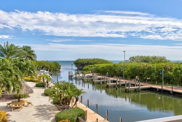 exterior space with a boat dock