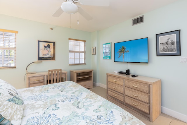 bedroom with ceiling fan