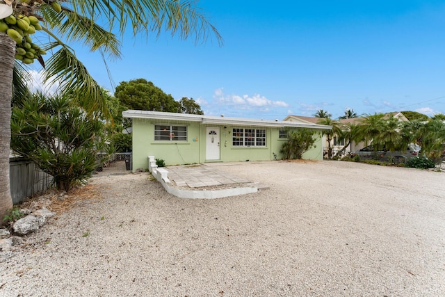 view of front of property with a patio