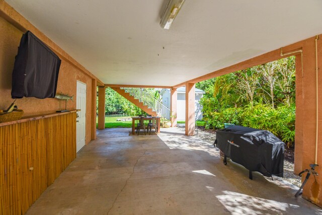 view of patio / terrace with a grill