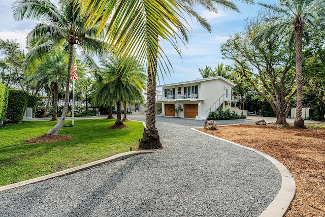 view of front of home with a front yard