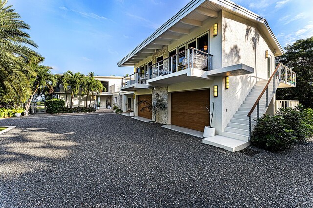 view of front of house featuring a garage