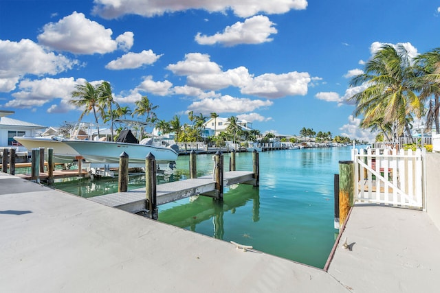 918 W Ocean Dr, Key Colony, FL 33051 - dock area featuring a water view and boat lift
