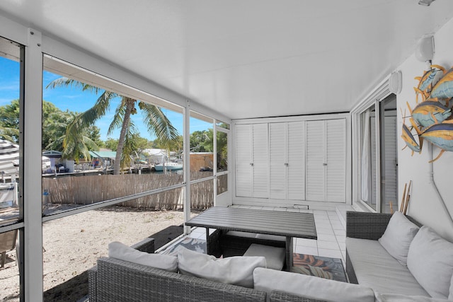 view of sunroom / solarium