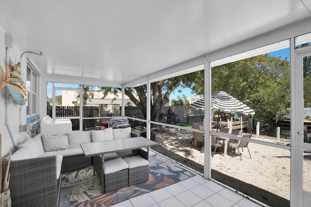 view of sunroom