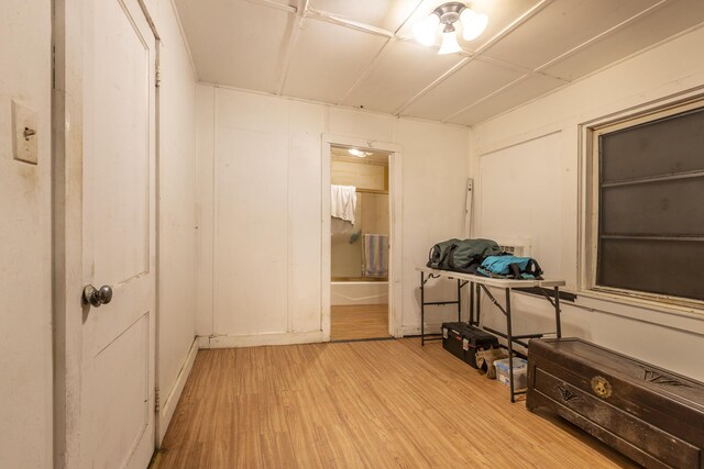 misc room with light wood-type flooring