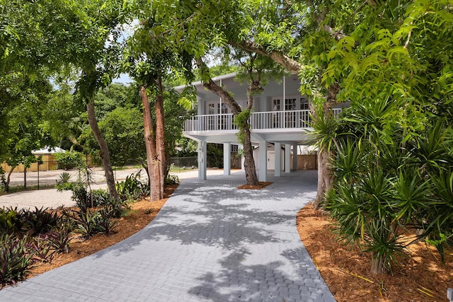 beach home with a carport