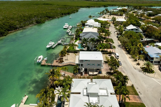 bird's eye view of a large body of water