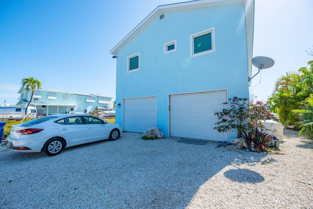 view of home's exterior featuring a garage