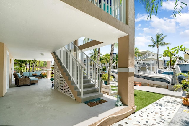 19 N Dr, Key Largo, FL 33037 - view of patio featuring stairway and an outdoor living space