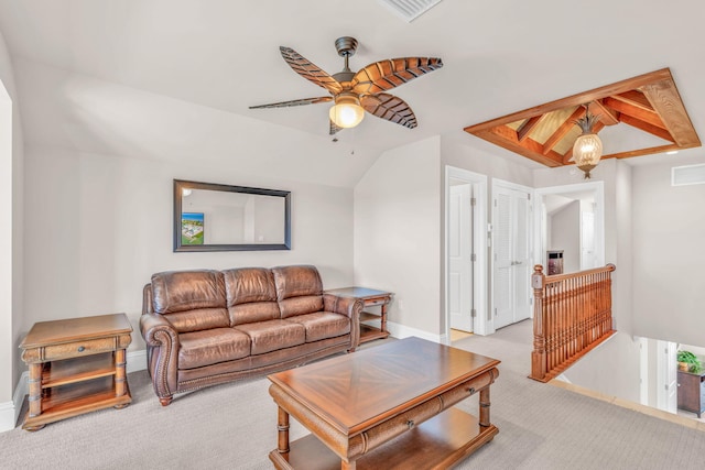 2394 Coco Plum Dr Unit 2, Marathon, FL 33050 - living area with light colored carpet and a ceiling fan