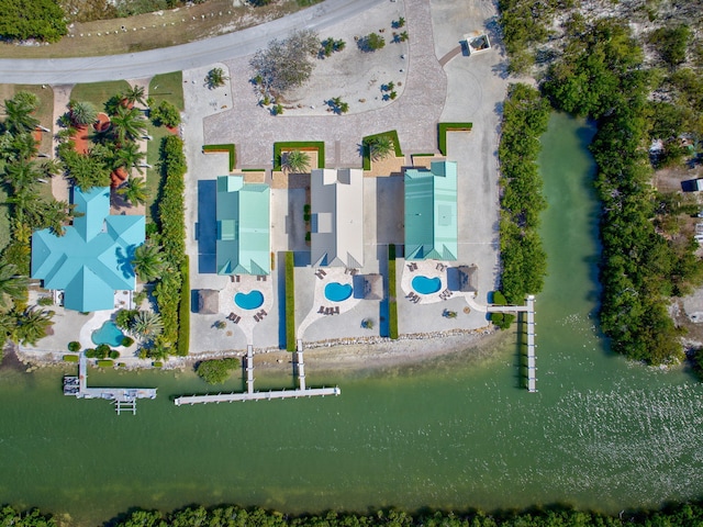 2394 Coco Plum Dr Unit 2, Marathon, FL 33050 - drone / aerial view of a large body of water and a pool area