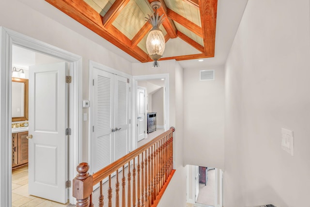 2394 Coco Plum Dr Unit 2, Marathon, FL 33050 - hall featuring an upstairs landing and heating unit
