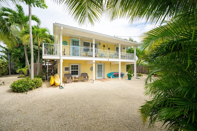 back of property with a patio area