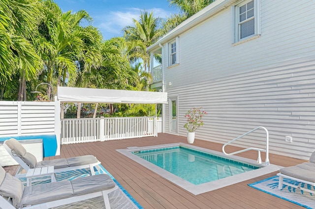 pool featuring a deck