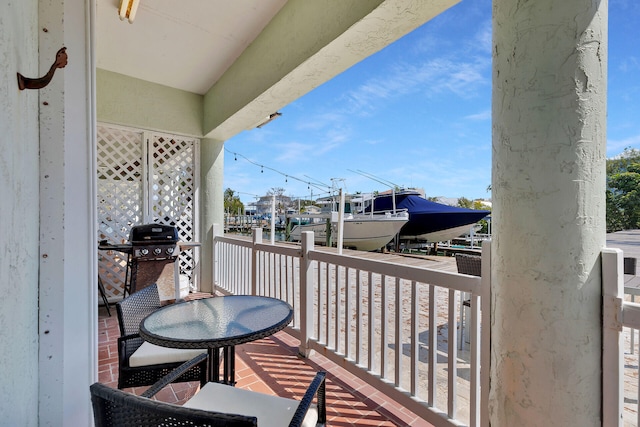 balcony featuring grilling area