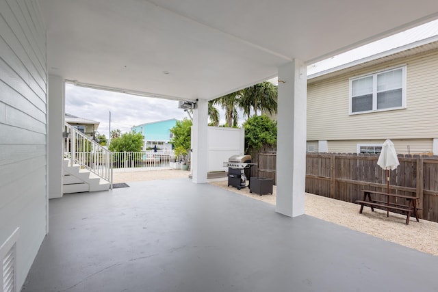 view of patio with grilling area