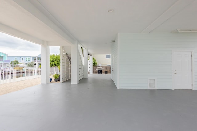 view of patio with a carport