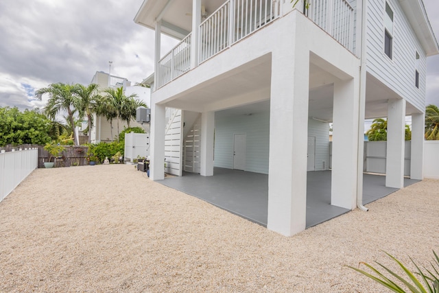 exterior space with a carport