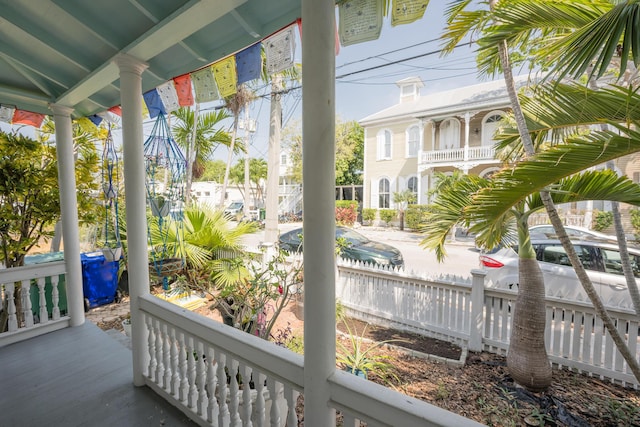 exterior space with covered porch