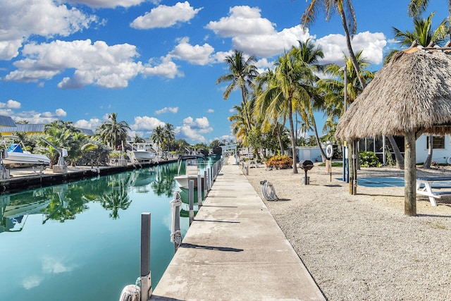 view of dock