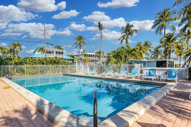 view of pool with a patio