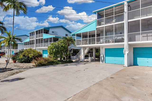 view of building exterior with a garage