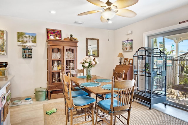 351 8th St, Key Colony, FL 33051 - dining room with a ceiling fan and recessed lighting