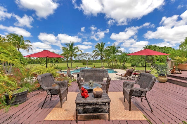 view of wooden deck