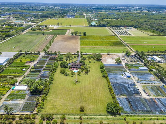 bird's eye view featuring a rural view