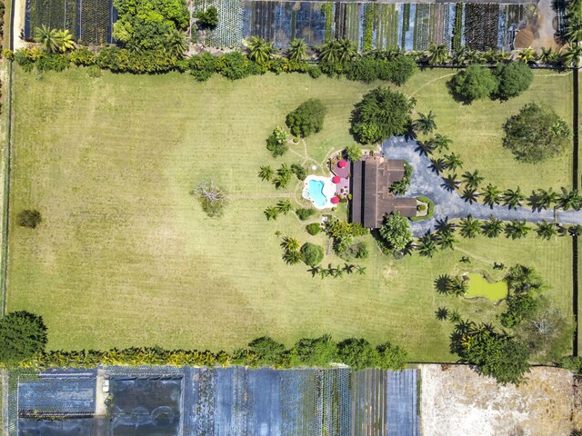 bird's eye view featuring a rural view