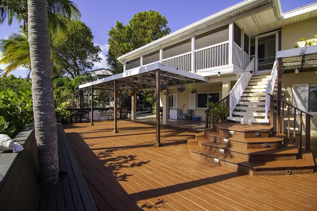 view of wooden deck