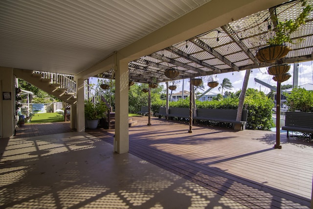 view of patio / terrace with a deck