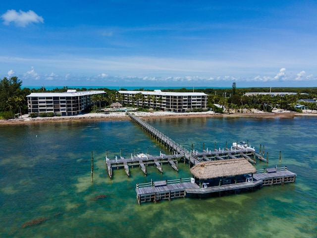 exterior space featuring a water view