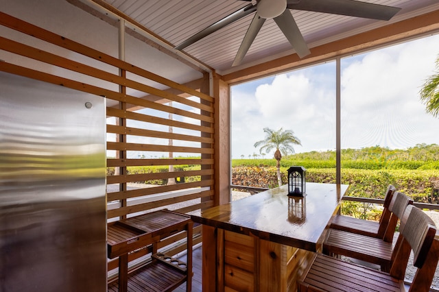 sunroom / solarium with a healthy amount of sunlight