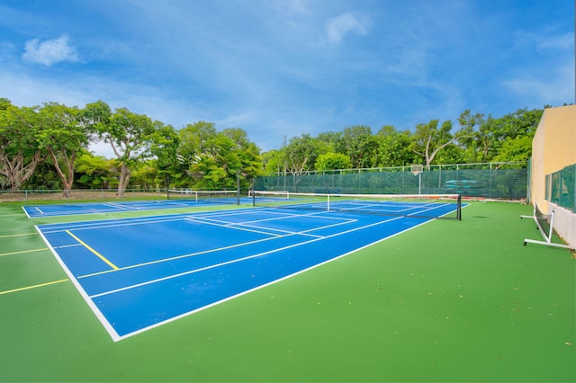 view of tennis court