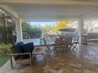 44 S Blackwater Ln, Key Largo, FL 33037 - view of patio / terrace with outdoor dining area