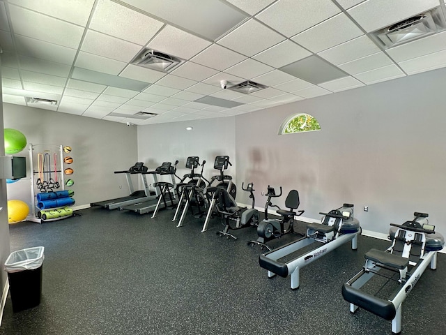 3930 S Roosevelt Blvd Unit N302, Key West, FL 33040 - gym with a paneled ceiling