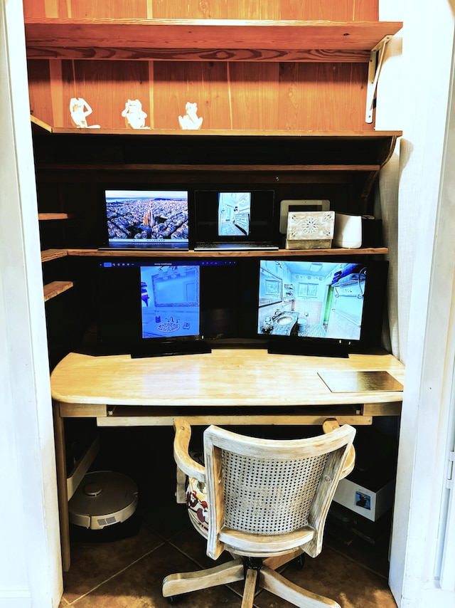 view of tiled office space